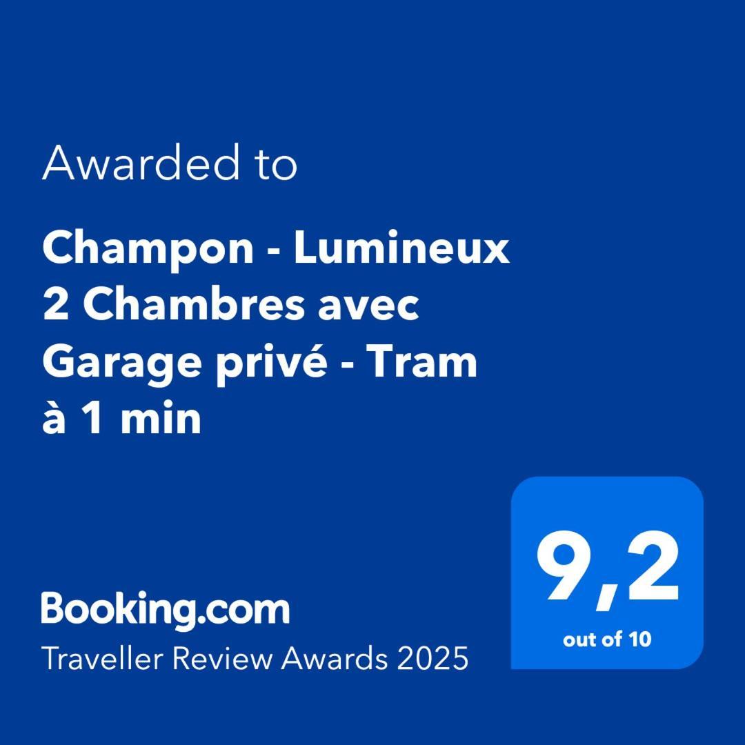 Champon - Lumineux 2 Chambres Avec Garage Prive - Tram A 1 Min Grenoble Zewnętrze zdjęcie